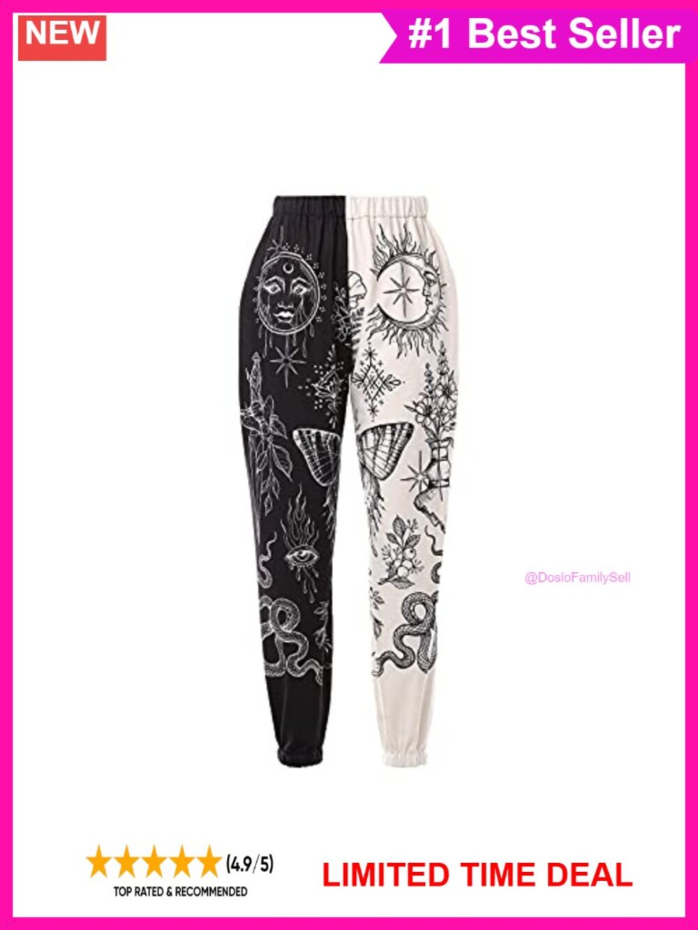 Boho Harem Pants High Smocked Waist Patchwork Sweatpants Yoga Casual